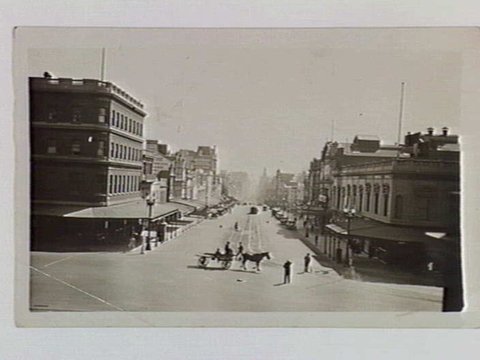 View of Bourke Street, taken from Spring Street, 1890–1910