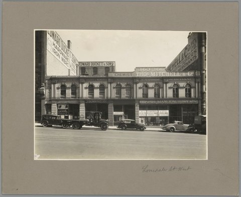 Shops along Lonsdale Street west, c. 1930