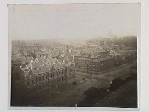 Elevated view of Melbourne, 1938