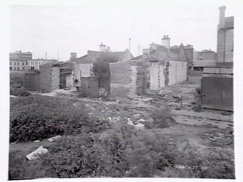 North Melbourne back lane, 1951