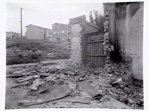 North Melbourne back lane, 1951