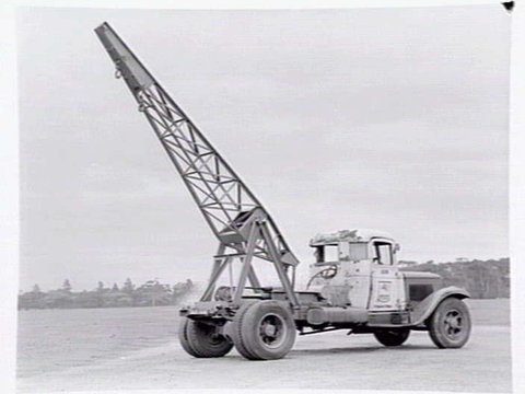 Vacuum Oil Company, 29 Market Street, Melbourne, crane truck, c. 1951