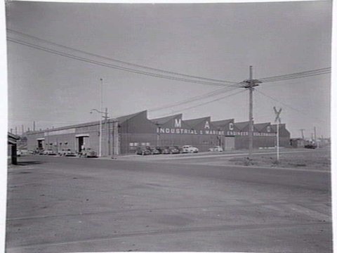 Several views of Macro Engineering, industrial and marine engineers and boilermakers, Dudley St., West Melbourne, c. 1953
