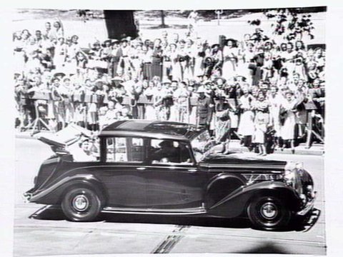 Royal visit. Queen Elizabeth II, Melbourne 1954