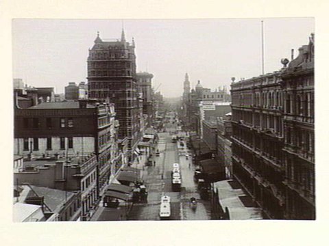 Elizabeth Street from Flinders Street, 1913–14