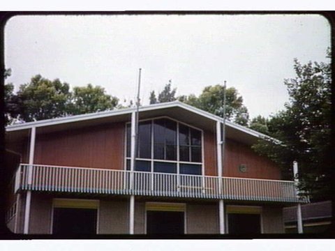 Melbourne Grammar boatshed. (Mockridge, Stahle, Mitchell. 1953) Melb. Vic