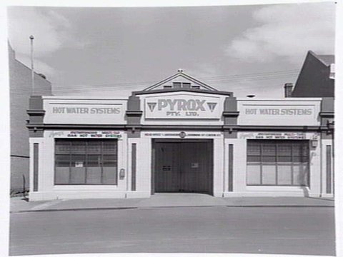 Pyrox P/L, Drummond St., Carlton, and display at Exhibition Buildings, 1947
