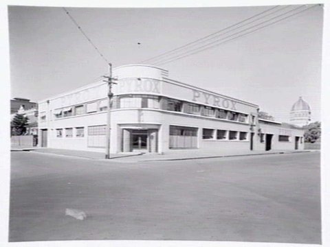 Pyrox P/L, Drummond St., Carlton, and display at Exhibition Buildings, 1947