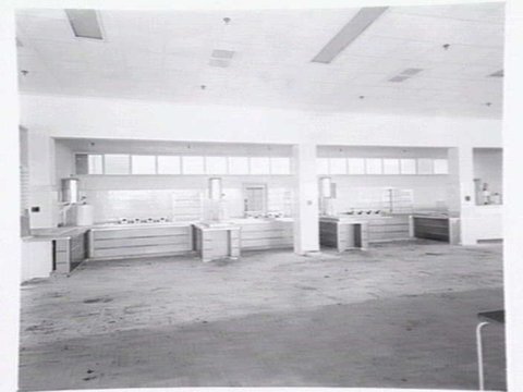 Centenary Woollen Mills, Nepean Hwy, Brighton East cafeteria, equipment by Gardner & Naylor, 1949