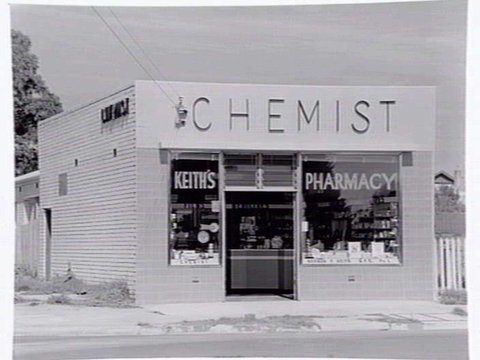 Keith's Pharmacy, High Street, Ashburton, 1952