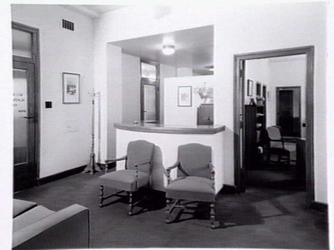 Dr. Willfred Emmett Race, Osteopath, 401 Collins St. consulting rooms, 1940s