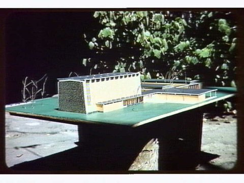 Model of proposed Catholic church & school. - West Essendon - Melb. Les Brock. (Smith, Tracey, Lyon & Brock.) 1953