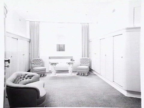 Showroom and reception area of A.K.M. (Australian Knitting Mills), 19-29 Stewart St., Richmond, 1948