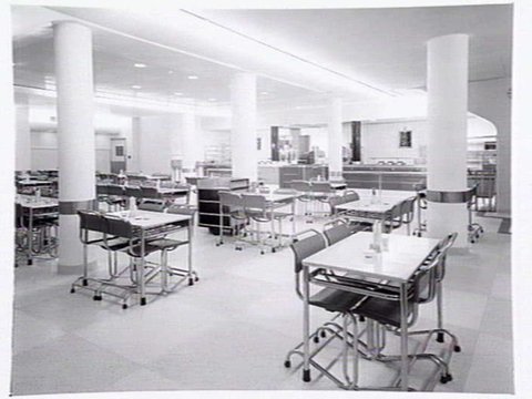 Installation of kitchen/cafeteria fittings by Gardner & Naylor, at the CTA (Commercial Travellers' Association),328 Flinders St., Melbourne, 1950