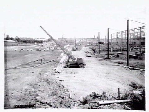 Construction photographs of a factory in Murrumbeena, 1954–55