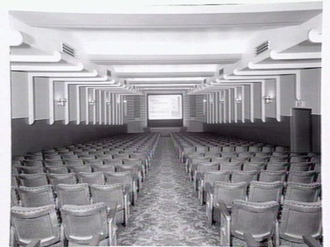 Interior, Australia Theatre and Tatler Newsreel Theatrette, Basement, Hotel Australia, Collins Street, Melbourne, c. 1954