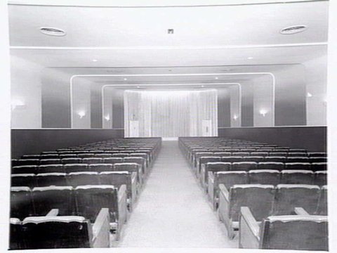 Interior, Australia Theatre and Tatler Newsreel Theatrette, Basement, Hotel Australia, Collins Street, Melbourne, 1951–57