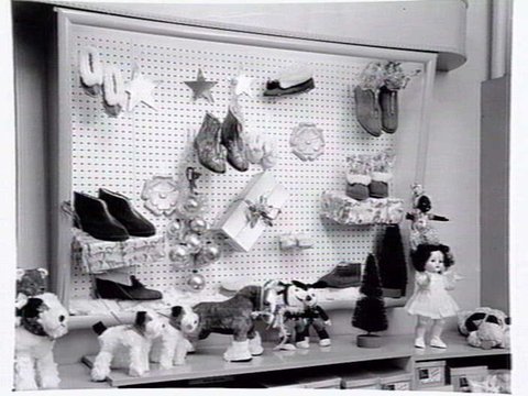 Real Home Comforts, 268 Collins St., window display, 1954
