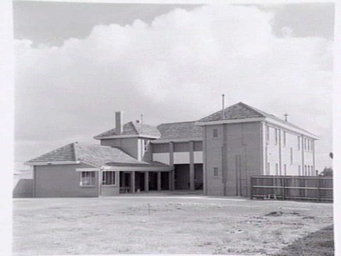 St. Vincent de Paul Girls' Orphanage, Napier St., South Melbourne, showing exterior views, girls in quadrangle and interiors of chapel, dining room and kitchen, c. 1940