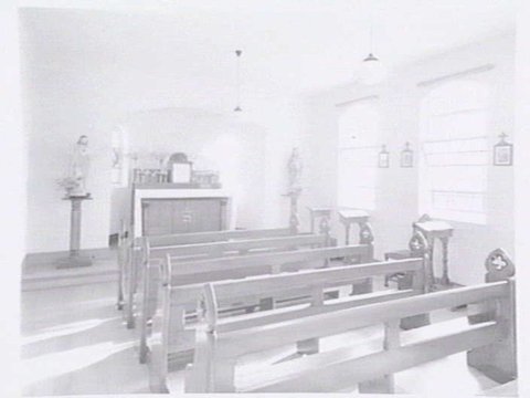 St. Vincent de Paul Girls' Orphanage, Napier St., South Melbourne, showing exterior views, girls in quadrangle and interiors of chapel, dining room and kitchen, 1940?