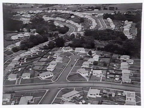 Housing Commission of Victoria aerial views of Burwood Estate, 1948
