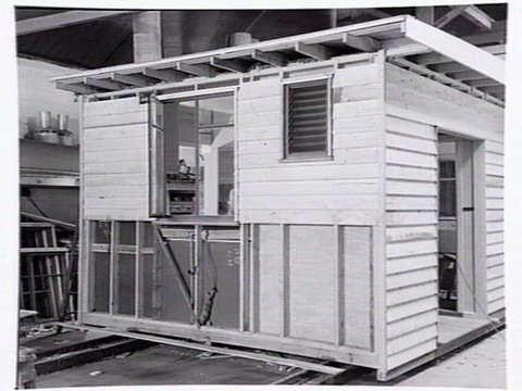 Prefabricated timber frame houses designed by Leith & Bartlett for the Housing Commission of Victoria, Ashburton Estate, 1948
