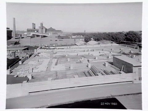 Location unidentified, possibly 278 Queen Street, Melbourne, future site of Elastic Webbing Pty. Ltd, 1950–51