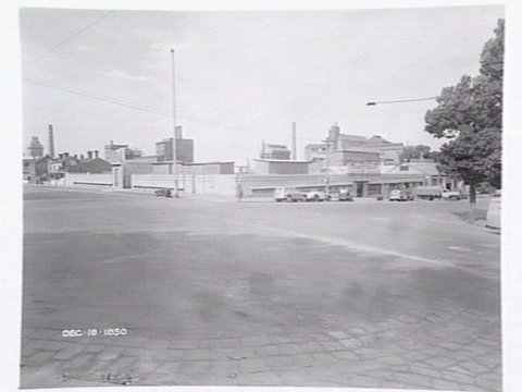 Location unidentified, possibly 278 Queen Street, Melbourne, future site of Elastic Webbing Pty. Ltd, 1950–51