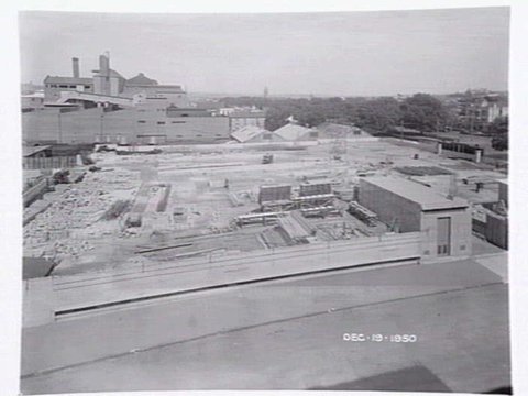 Location unidentified, possibly 278 Queen Street, Melbourne, future site of Elastic Webbing Pty. Ltd, 1950–51
