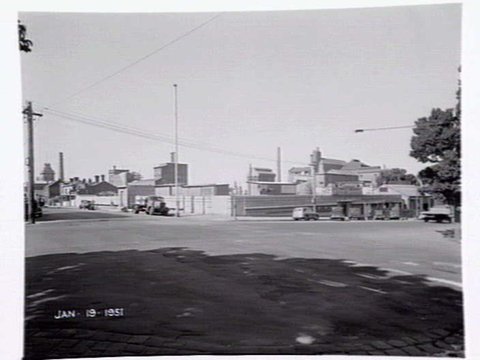 Location unidentified, possibly 278 Queen Street, Melbourne, future site of Elastic Webbing Pty. Ltd, 1950–51
