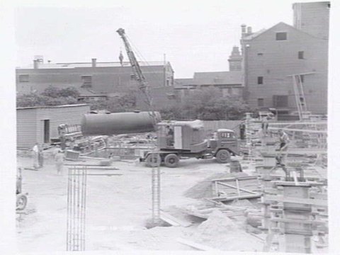 Location unidentified, possibly 278 Queen Street, Melbourne, future site of Elastic Webbing Pty. Ltd, 1950–51