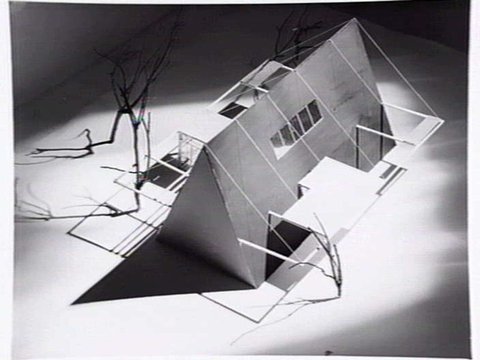 Student model of the Stargazer house built for M. Castle on the corner of Taurus and Aquila Streets North Balwyn, 1952