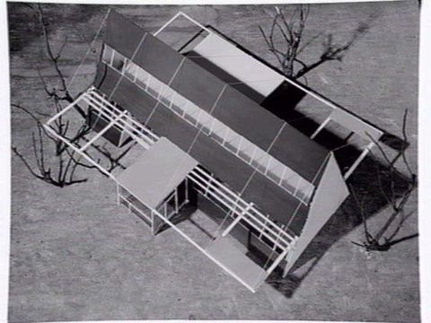 Student model of the Stargazer house built for M. Castle on the corner of Taurus and Aquila Streets North Balwyn, 1952