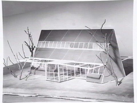 Student model of the Stargazer house built for M. Castle on the corner of Taurus and Aquila Streets North Balwyn, 1952