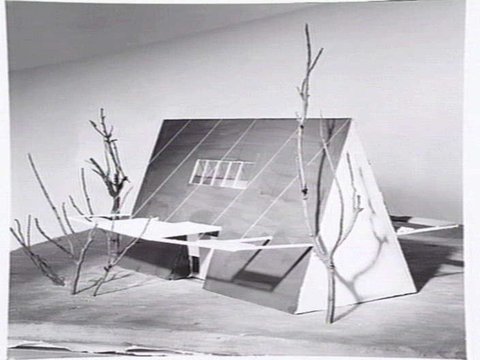 Student model of the Stargazer house built for M. Castle on the corner of Taurus and Aquila Streets North Balwyn, 1952