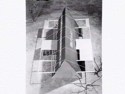 Student model of the Stargazer house built for M. Castle on the corner of Taurus and Aquila Streets North Balwyn, 1952