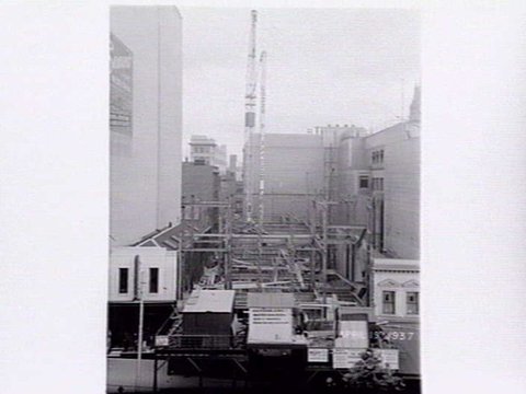 Progression photographs of building the Melbourne Theosophical Society Building, Collins Street, Melbourne, 1937