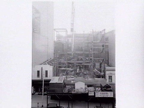 Progression photographs of building the Melbourne Theosophical Society Building, Collins Street, Melbourne, 1937
