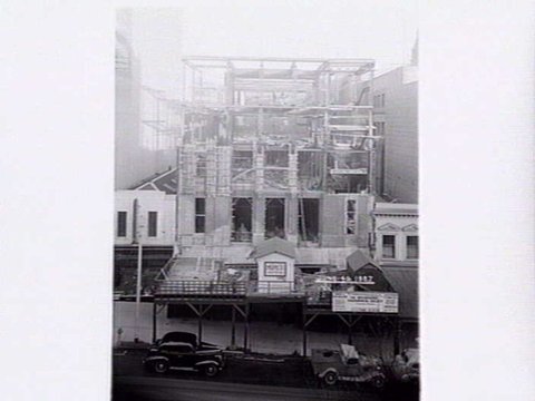 Progression photographs of building the Melbourne Theosophical Society Building, Collins Street, Melbourne, 1937