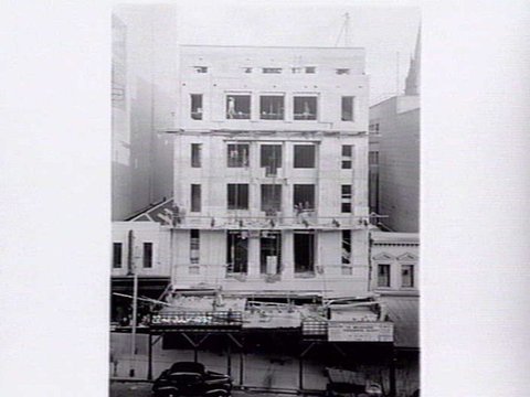 Progression photographs of building the Melbourne Theosophical Society Building, Collins Street, Melbourne, 1937