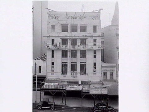 Progression photographs of building the Melbourne Theosophical Society Building, Collins Street, Melbourne, 1937