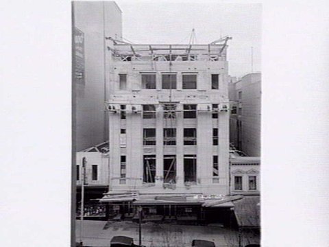 Progression photographs of building the Melbourne Theosophical Society Building, Collins Street, Melbourne, 1937