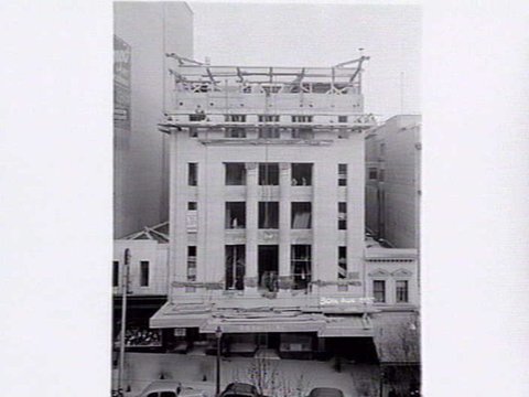 Progression photographs of building the Melbourne Theosophical Society Building, Collins Street, Melbourne, 1937