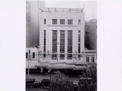Progression photographs of building the Melbourne Theosophical Society Building, Collins Street, Melbourne, 1937