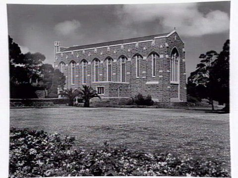 Newman College Chapel in grounds of University of Melbourne, 1941?