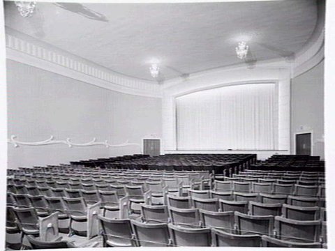 Exterior and interior of Hoyts Bentleigh picture theatre, corner of Centre Rd. and Nicholson St., Bentleigh, 1948