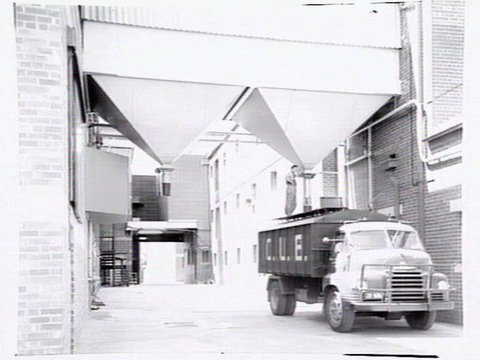 C.U.B. storage containers in Richmond, 1954