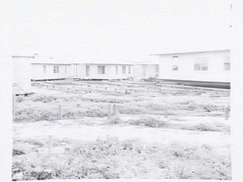 Housing Commission of Victoria prefabricated homes and construction yards by G.A. Winwood, builder of Camberwell, 1949