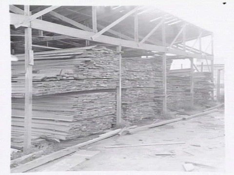 Housing Commission of Victoria prefabricated homes and construction yards by G.A. Winwood, builder of Camberwell, 1949