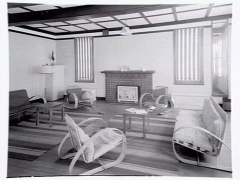 Toorak College, Mornington Rd., Mt. Eliza, showing buildings, grounds, facilities and students in class, 1949